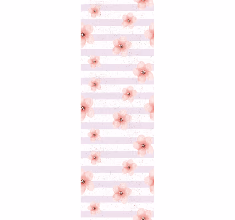 Tapeta do ložnice shabby chic s vertikálními růžovými pruhy - TenStickers