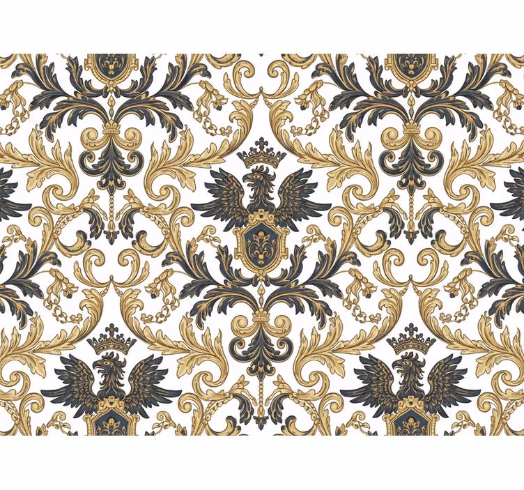 Tapeta do ložnice glamour v barokním stylu - TenStickers