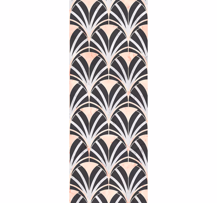 Tapeta do ložnice s efektem mramoru v art deco stylu - TenStickers