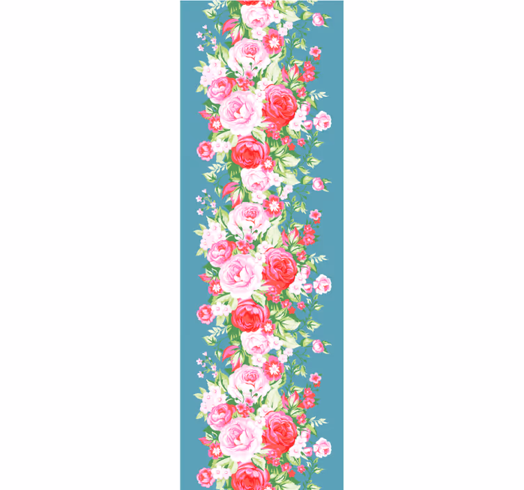 Tapeta do ložnice v tyrkysovém shabby chic vzoru - TenStickers