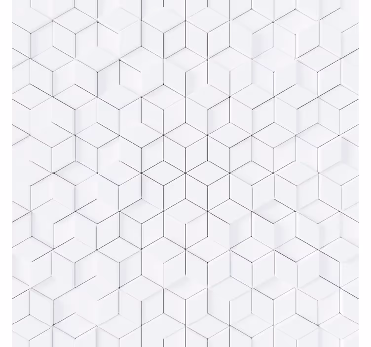 Bílá tapeta s geometrickým vzorem - TenStickers