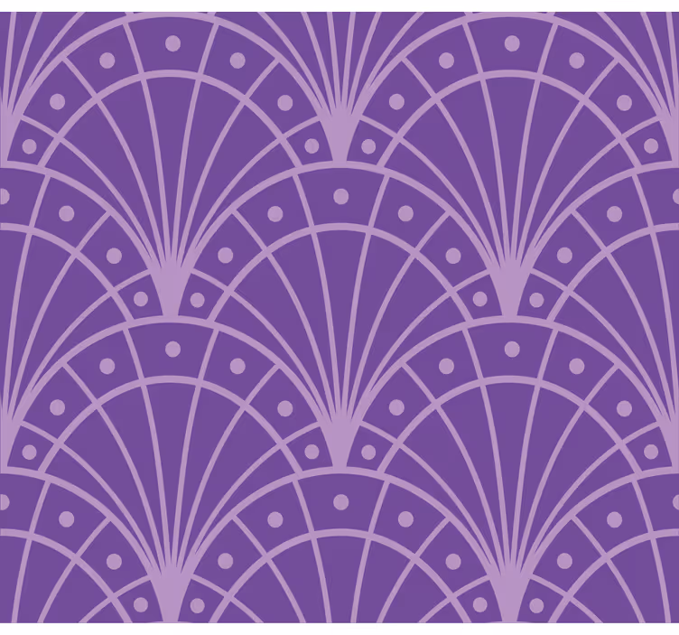 Šeříková tapeta v minimalistickém art deco stylu - TenStickers
