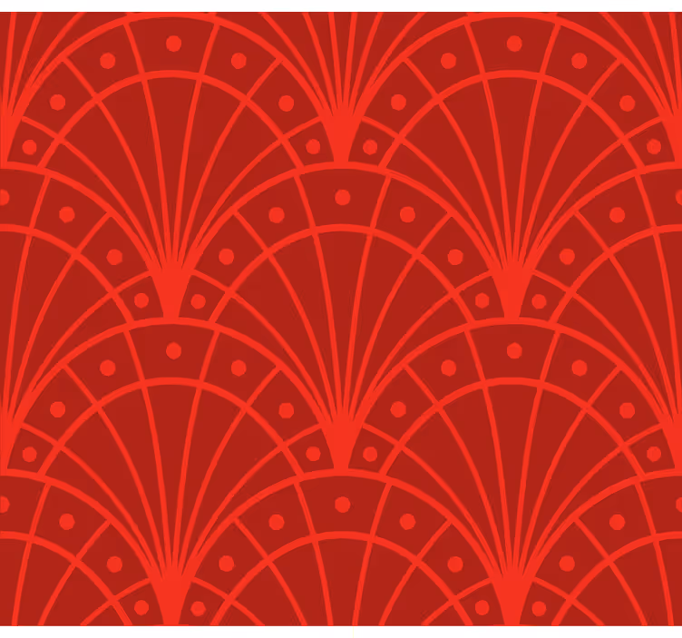 Červená tapeta v elegantním art deco stylu - TenStickers