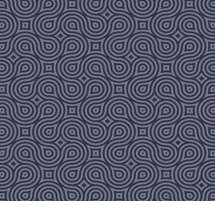 Moderní tapeta modré geometrické - TenStickers