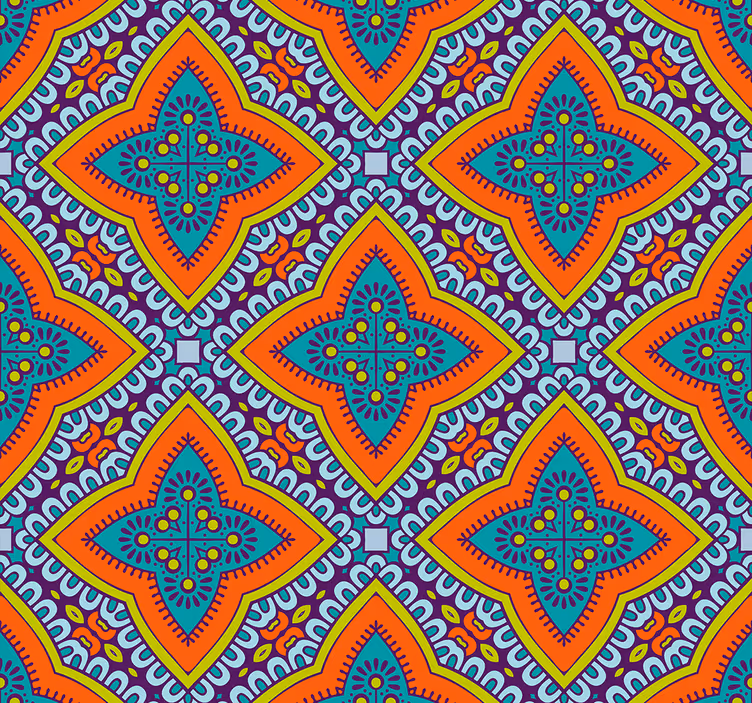Ozdobné tapeta barevné orientální styl - TenStickers
