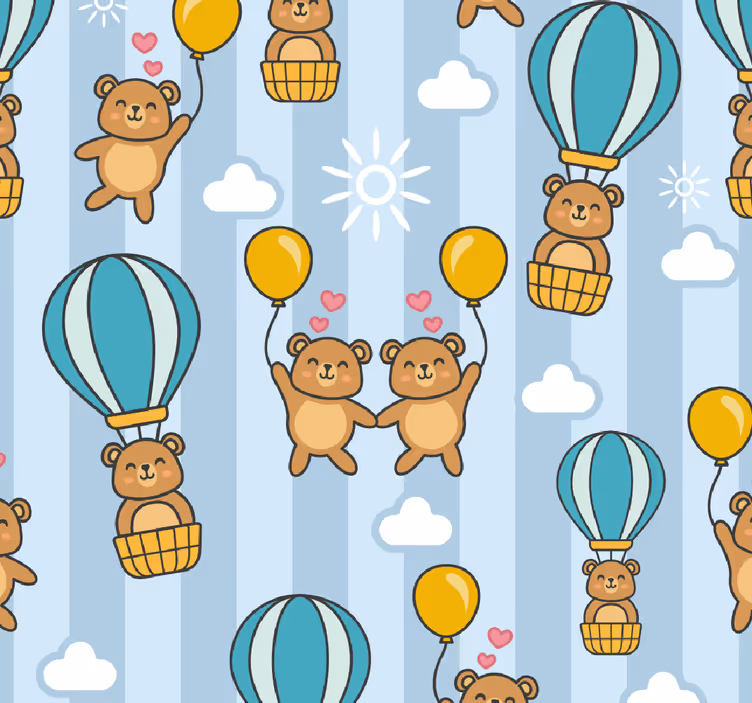 Childdren tapeta létající zvířata pro děti - TenStickers