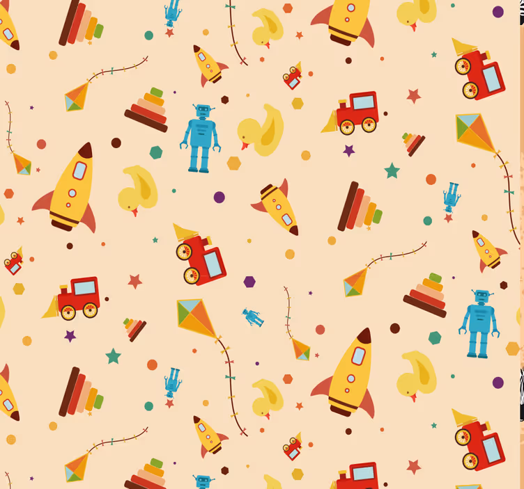 Vintage hračky dětské tapeta - TenStickers