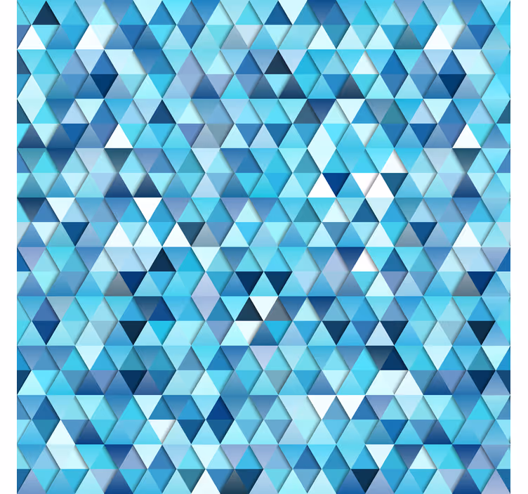 Geometrické modré abstraktní trojúhelník tapetu - TenStickers