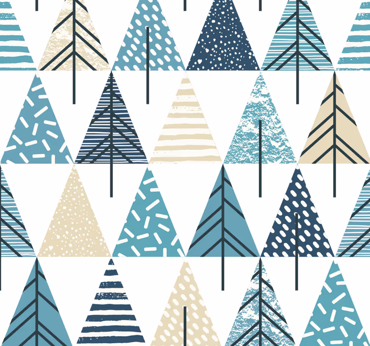 Trojúhelník tapeta nordic pattern - TenStickers