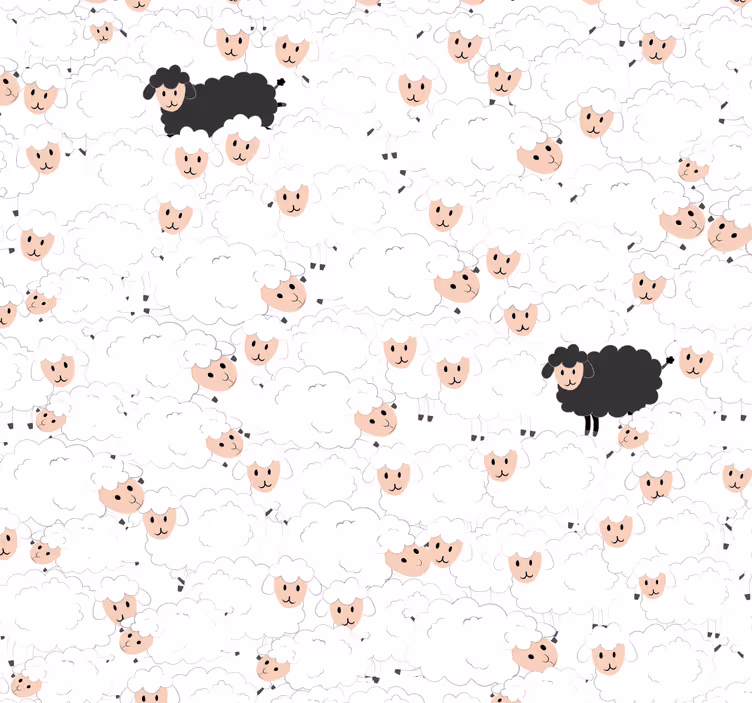 Zvířecí tapeta vzorované ovce pro děti - TenStickers