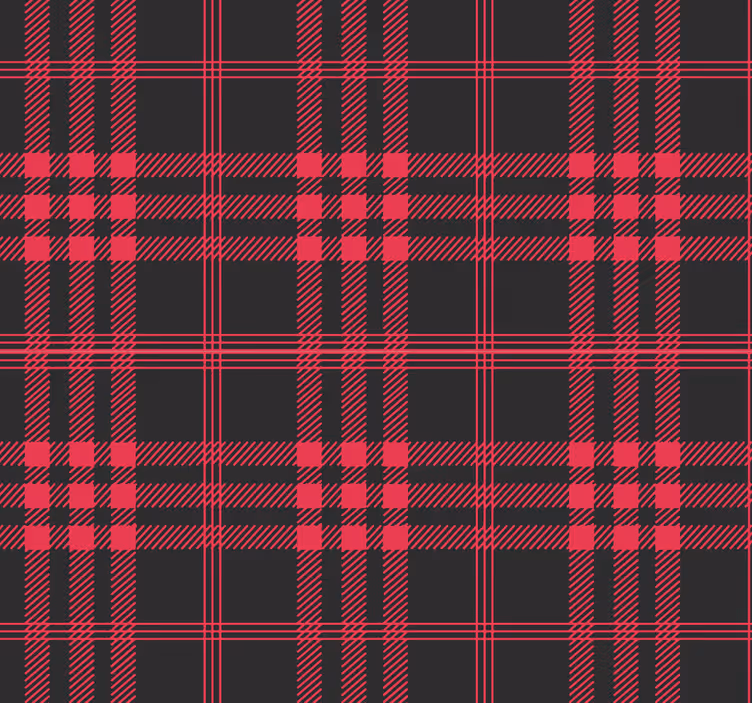 Vánoční tartan vzor pruhované tapeta - TenStickers