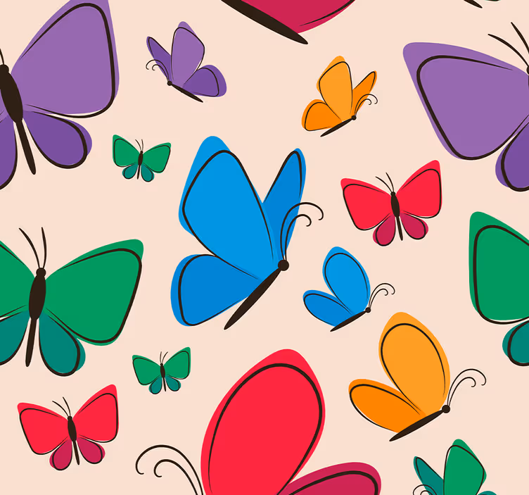 Motýli létající pro děti motýl tapeta - TenStickers