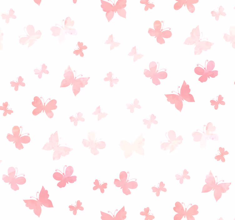 Růžové motýly motýl tapeta - TenStickers