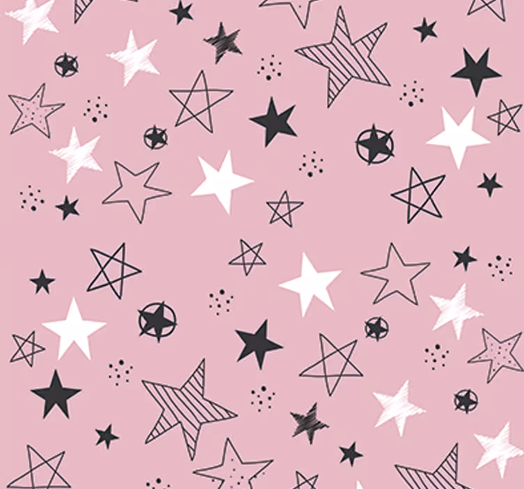 Růžové hvězdy hvězda tapeta - TenStickers