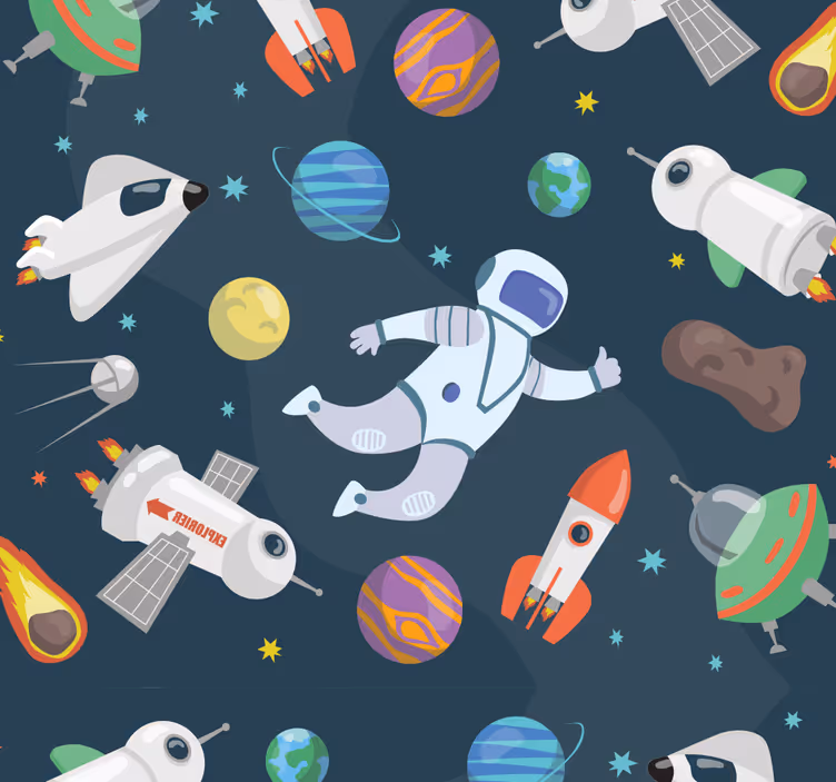 Kreslený prostor dětské tapeta - TenStickers