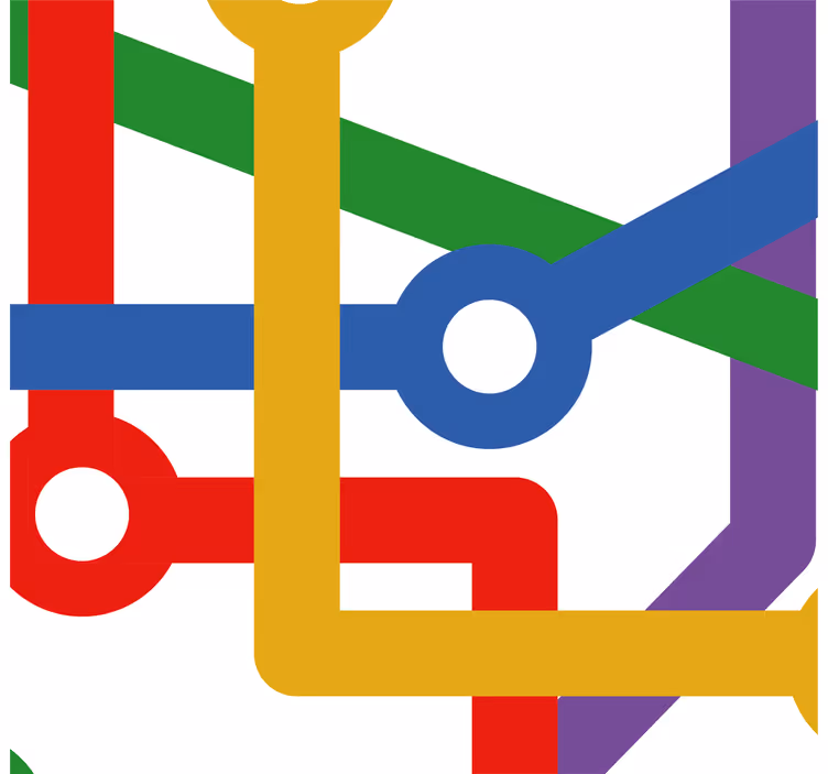 Metro mapa abstraktní tapeta - TenStickers