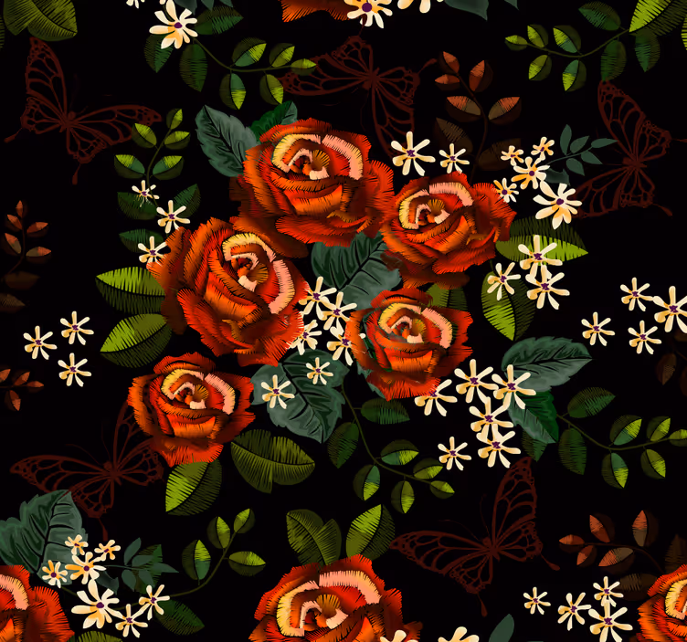 Květinová tapeta květnová elegance - TenStickers