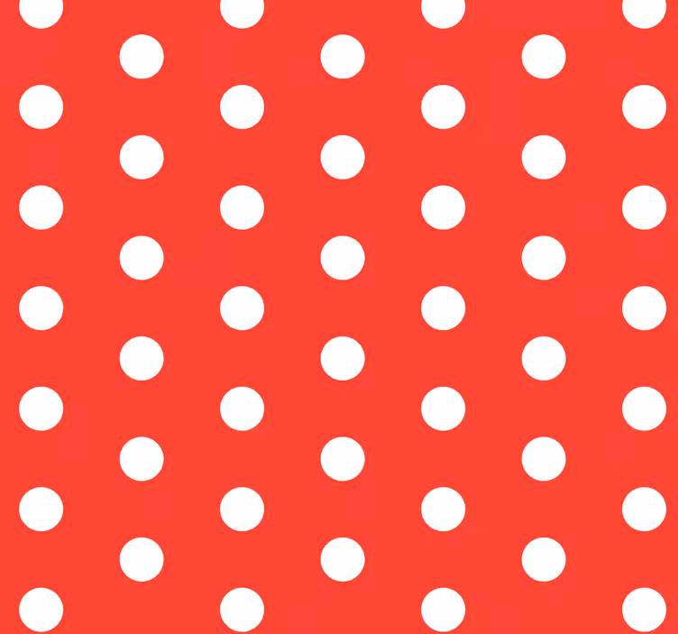 červená tapeta s bílými puntíky - TenStickers