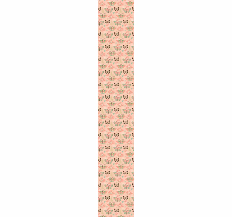 Motýli růžový motiv Tapeta do dětského pokoje - TenStickers