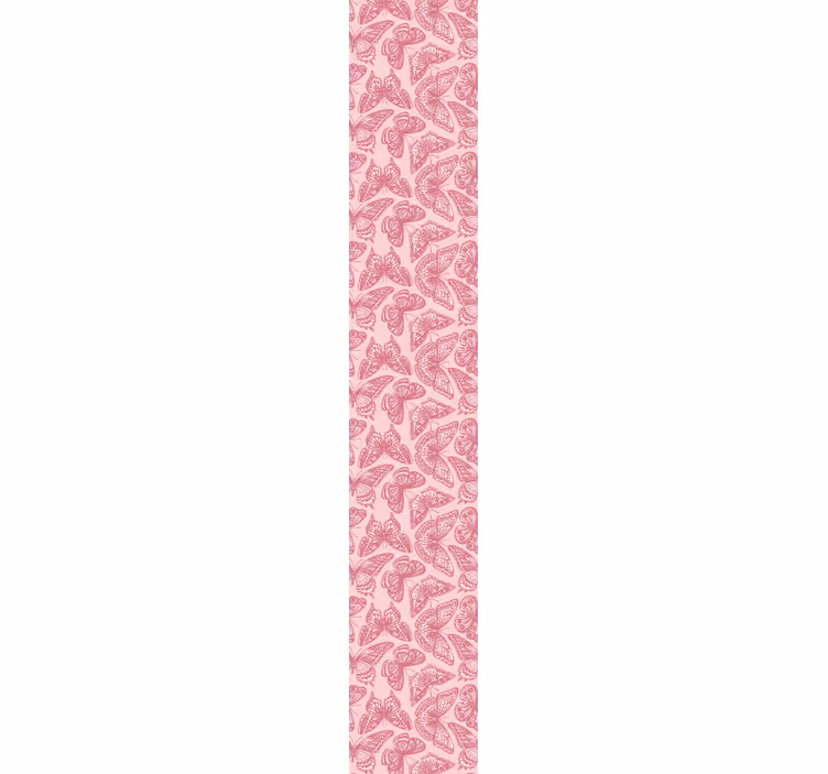 Růžový a bílý motýl tapeta - TenStickers