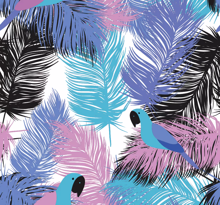 Tropický papouščí ráj Papoušek tapeta - TenStickers
