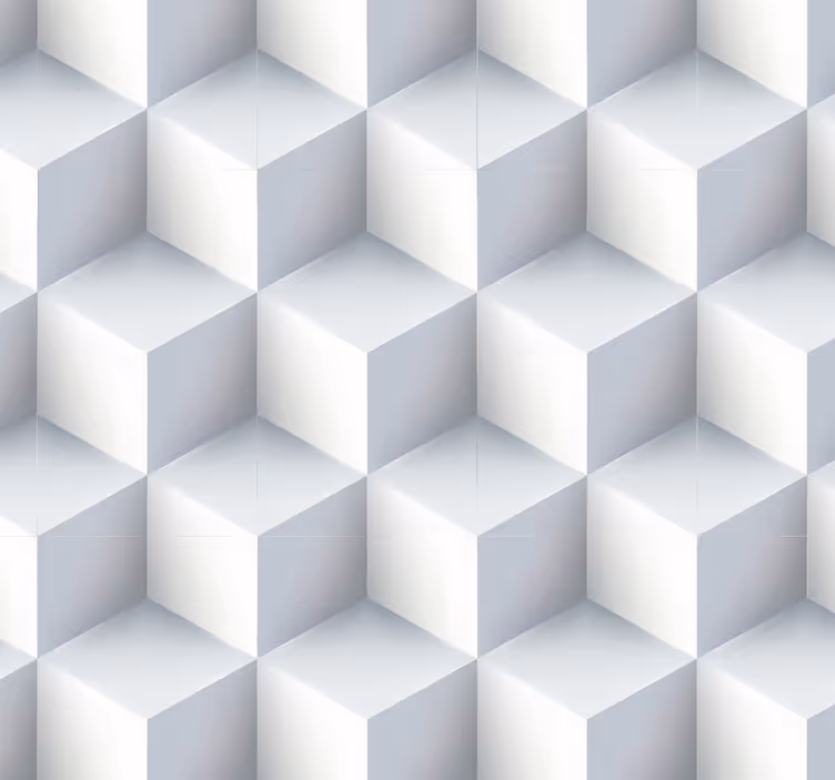 3d bílé kostky 3d tapeta - TenStickers