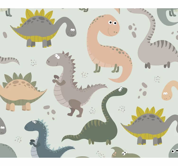 Dětské tapeta s úsměvem dinosaurů - TenStickers