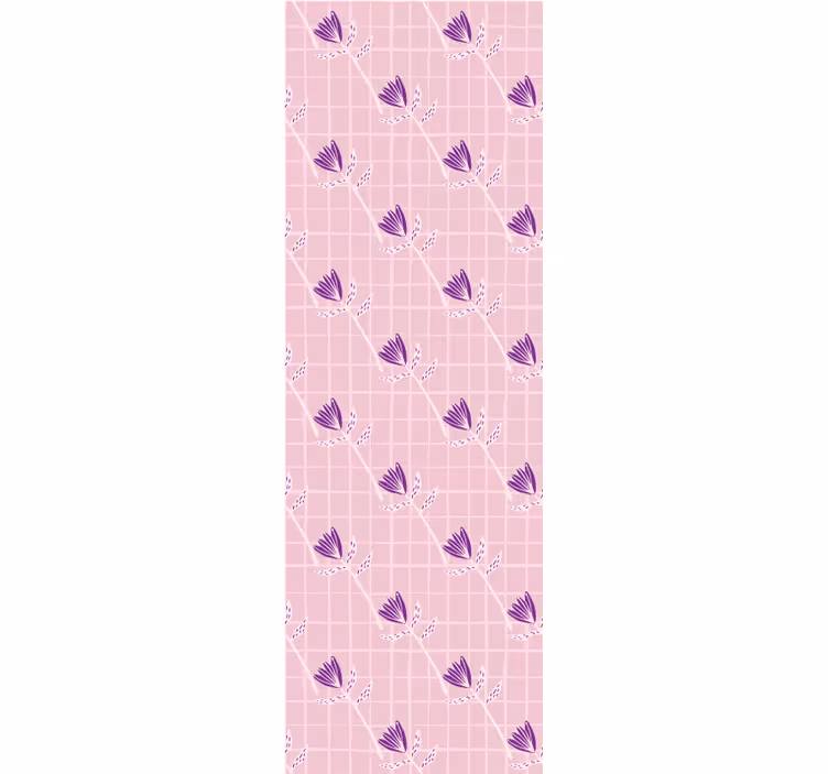 Geometrický květinový vzor Geometrická tapeta - TenStickers