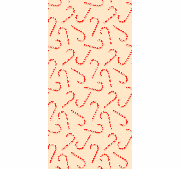 Víry z cukrových hůlek Vánoční tapeta - TenStickers