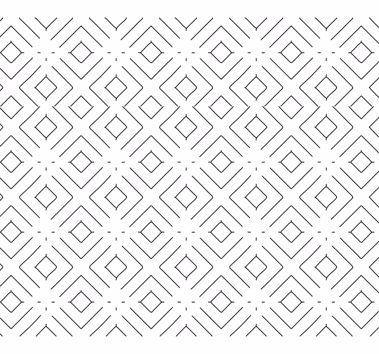 Geometrické černobílé čtvercové tapeta - TenStickers