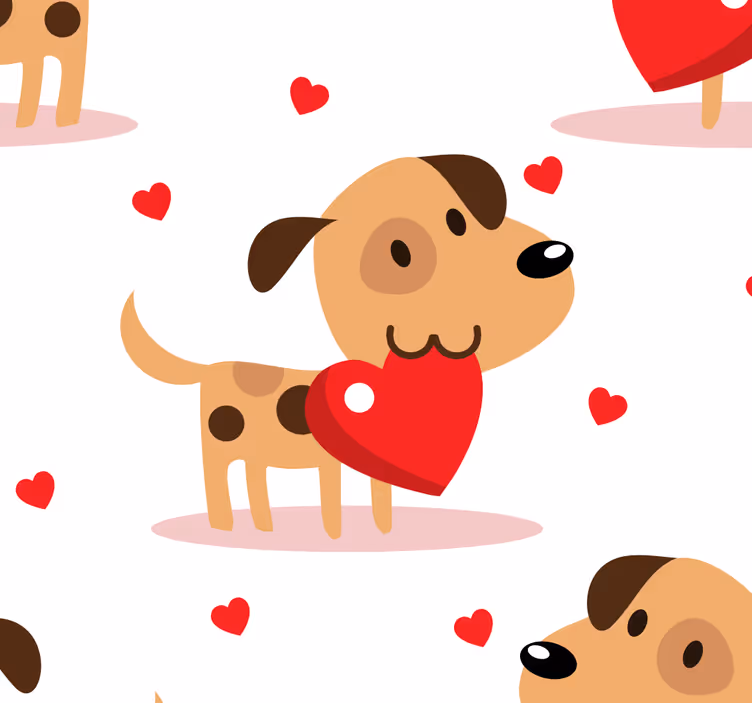 štěněcí láska Psí tapeta - TenStickers
