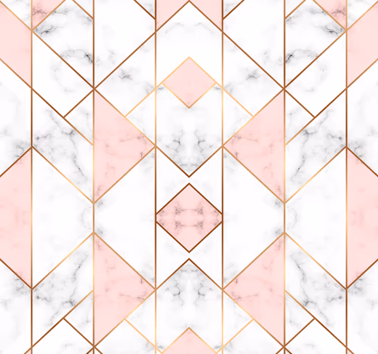 Růžová geometrická postava abstraktní tapeta - TenStickers
