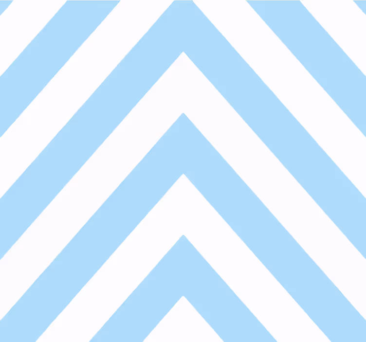 Modré a bílé chevron pruhované tapeta - TenStickers