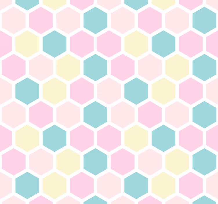 šestiúhelníkový vzor Geometrická tapeta - TenStickers