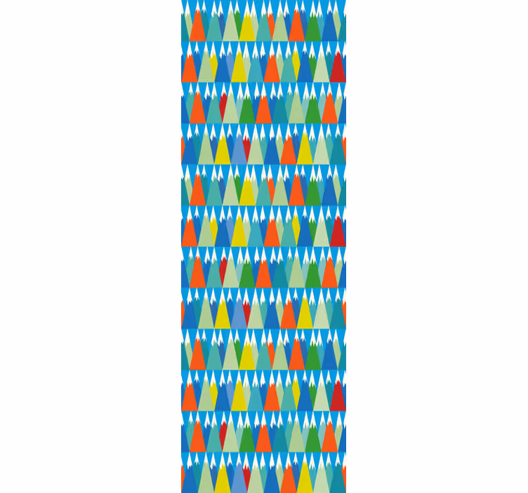 Geometrická horská krajina Geometrická tapeta - TenStickers