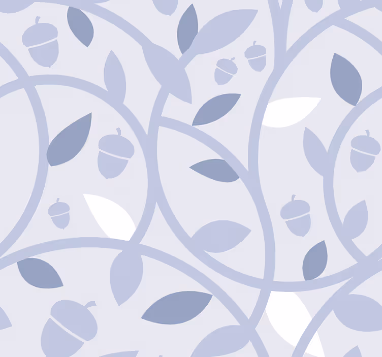 Elegantní listový design Zkontrolovaná tapeta - TenStickers