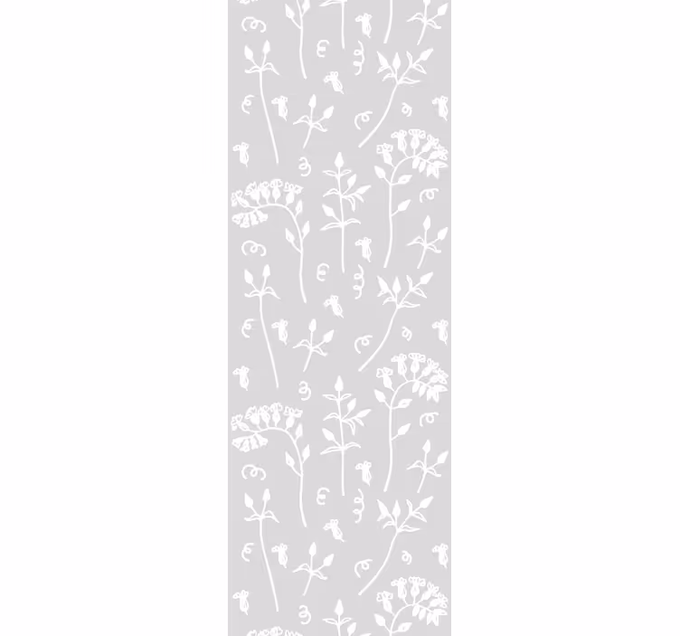 Tažené květiny tapeta - TenStickers