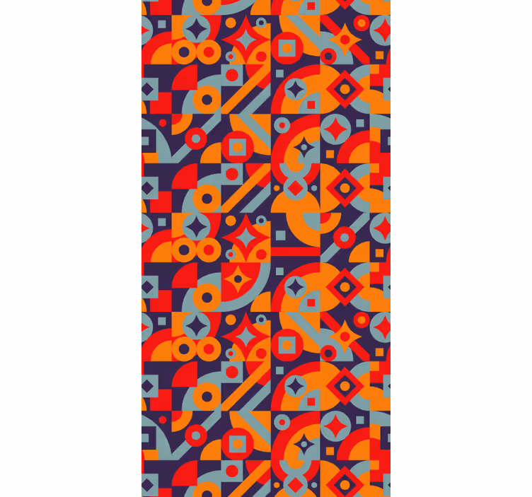 Geometrické motivy Další vintage tapeta - TenStickers
