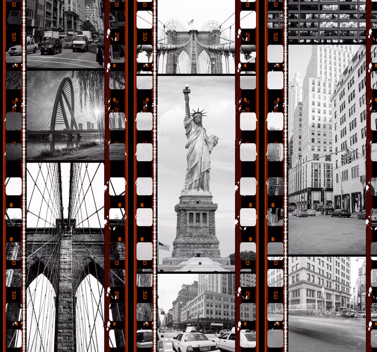 Koláž z new york tapeta - TenStickers