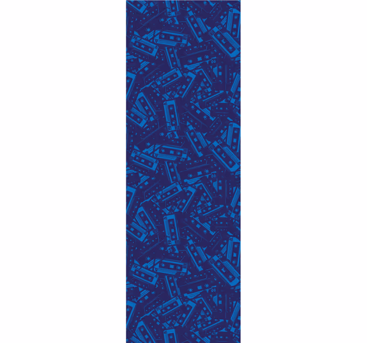 Alfanumerický vzor Modrá tapeta - TenStickers