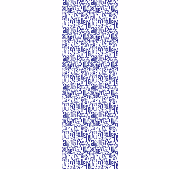Slova a čísla dopis tapeta - TenStickers