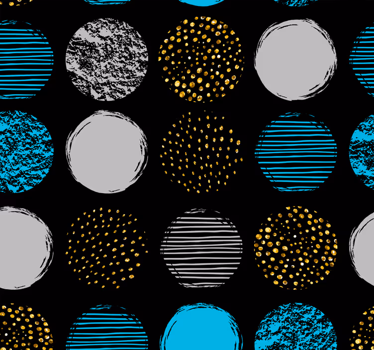 Soubor geometrických bodů Geometrická tapeta - TenStickers