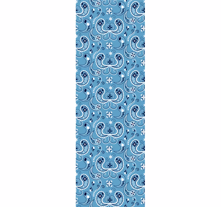 Ozdobný motiv dlaždic Modrá tapeta - TenStickers