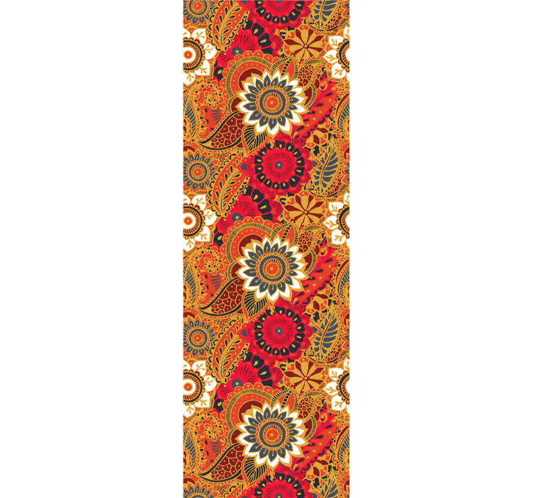 Květinový indický ornament květinové tapeta - TenStickers