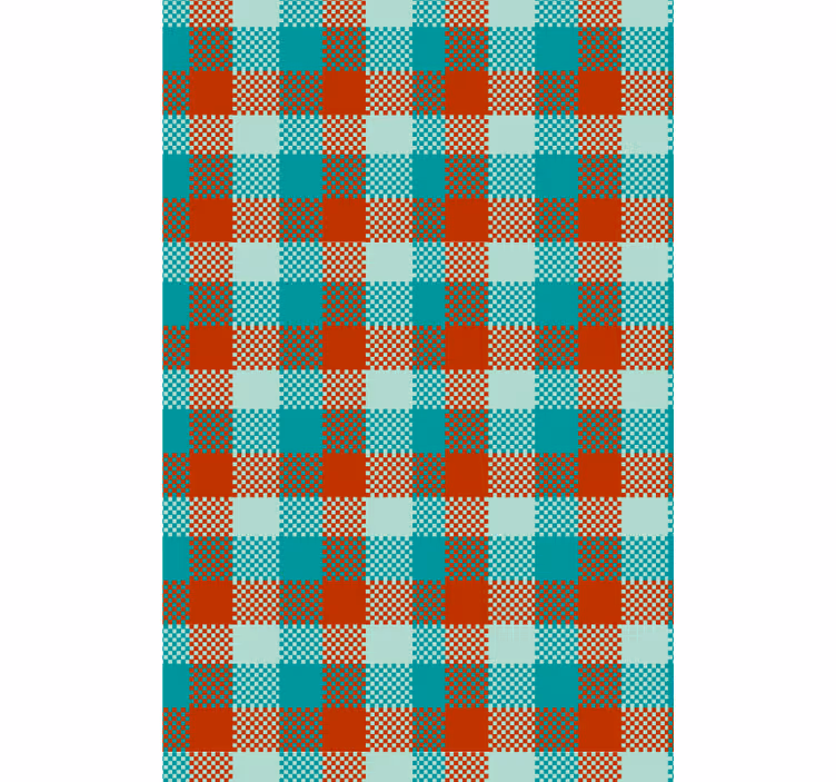 Gingham vzor Geometrická tapeta - TenStickers