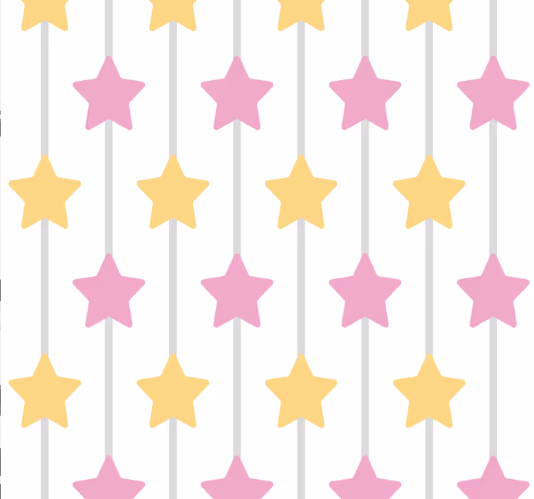 Růžová hvězda vzor tapeta - TenStickers