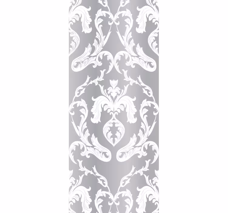 Zdobený damašek Květinový ornament tapeta - TenStickers
