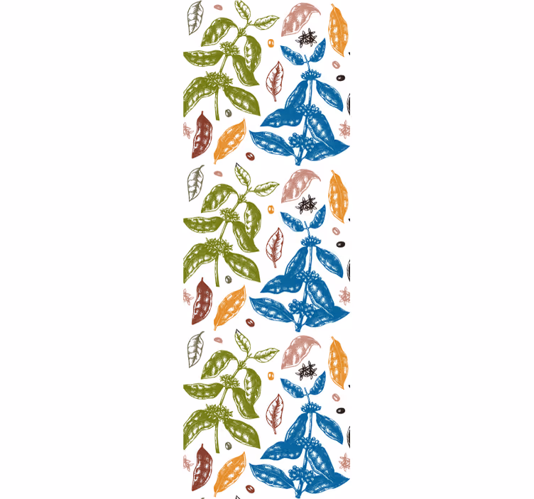 Botanický tisk Dopisní tapeta - TenStickers