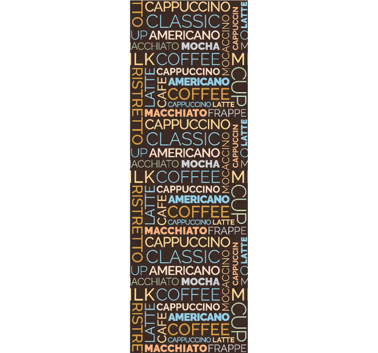 Káva text vzor moderní tapeta - TenStickers