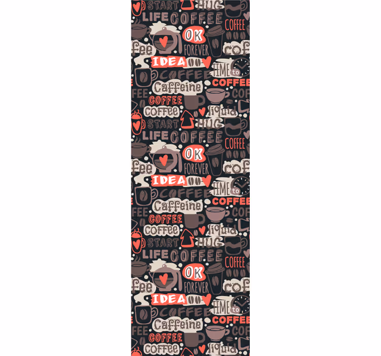 Kofeinový motiv Nápis tapeta - TenStickers